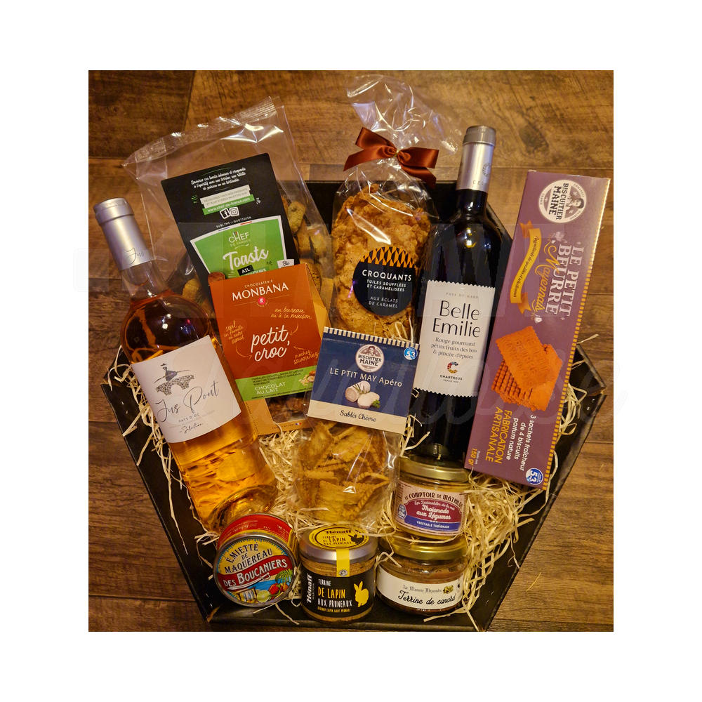 Colis Gourmand 11 Produits – Jus Pont Rosé Belle Emilie Rouge